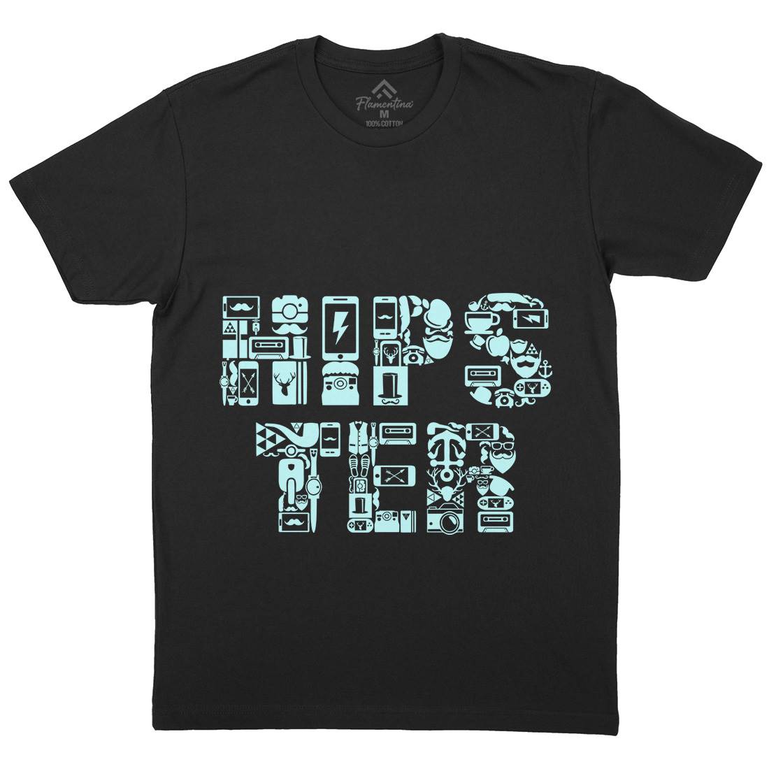 Hipster Mens Crew Neck T-Shirt Barber B051