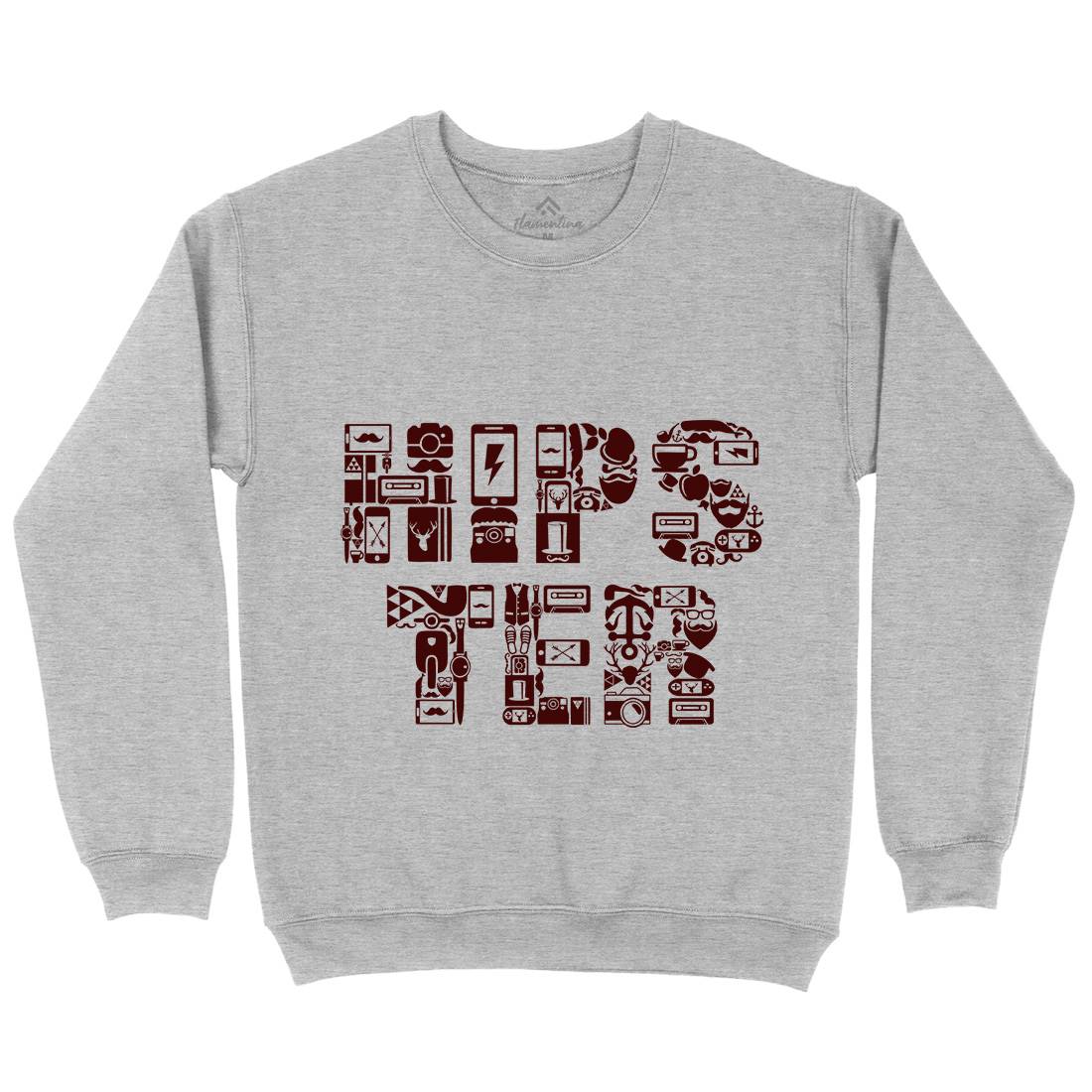 Hipster Mens Crew Neck Sweatshirt Barber B051