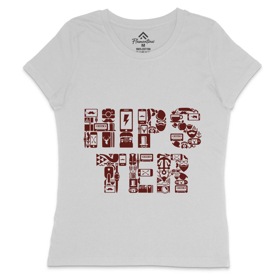 Hipster Womens Crew Neck T-Shirt Barber B051