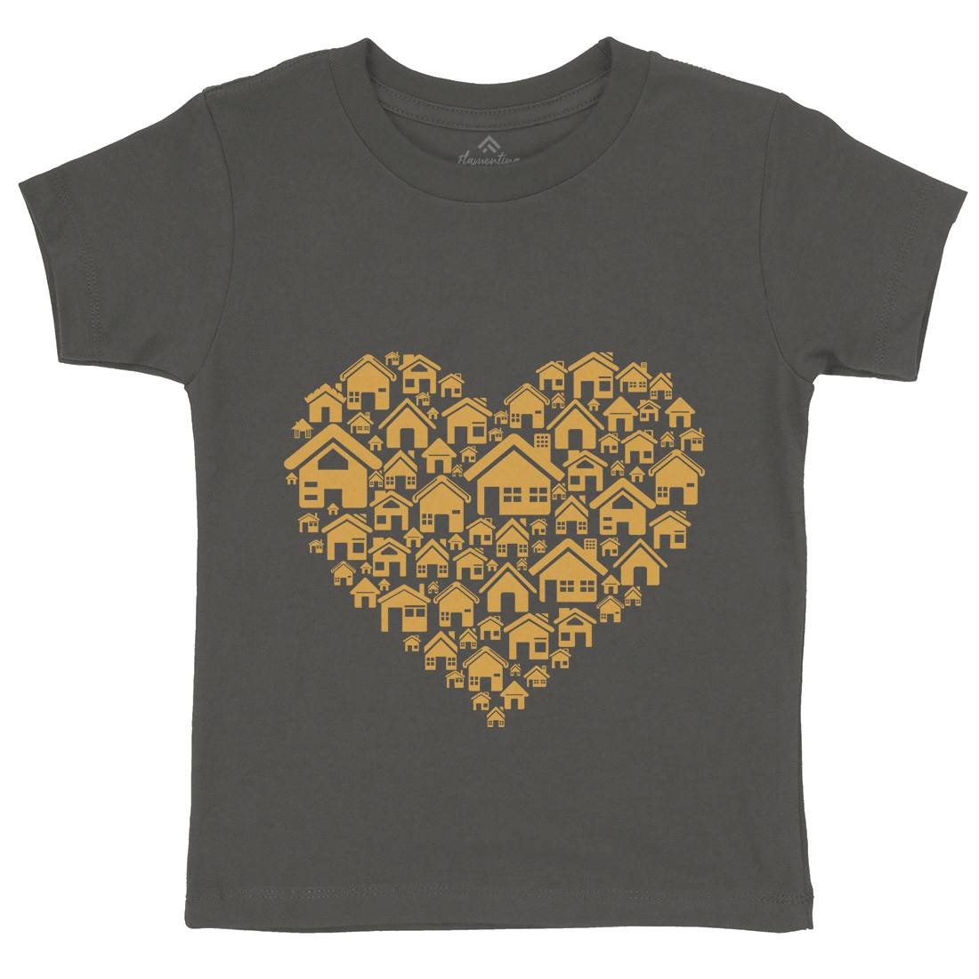Home Heart Kids Organic Crew Neck T-Shirt Retro B052