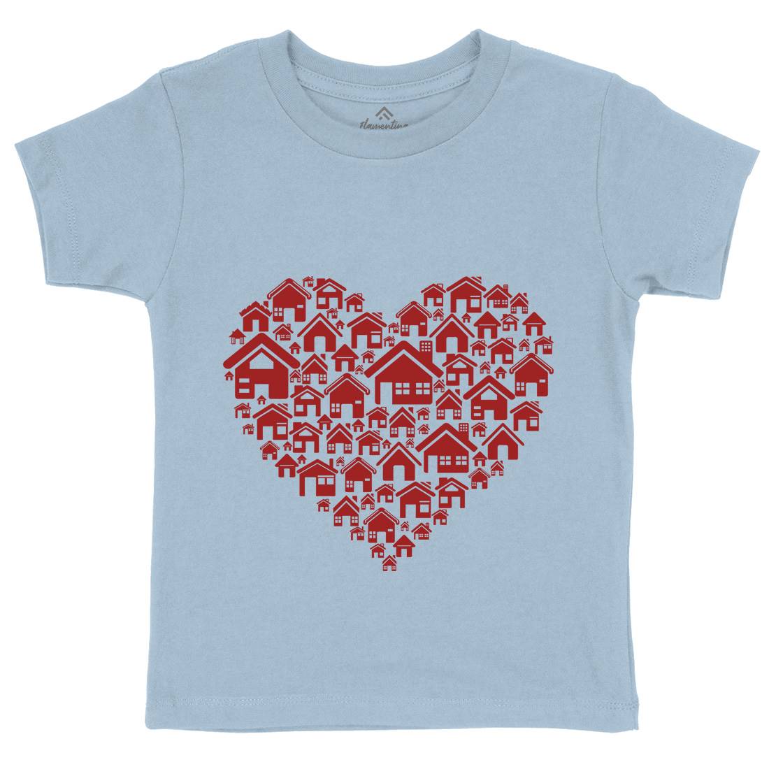 Home Heart Kids Organic Crew Neck T-Shirt Retro B052