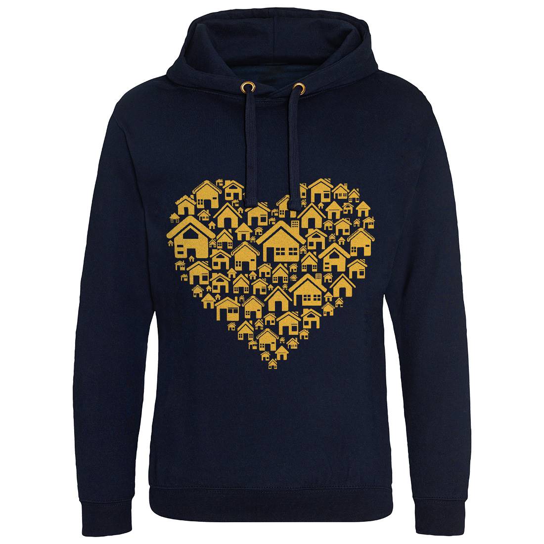 Home Heart Mens Hoodie Without Pocket Retro B052