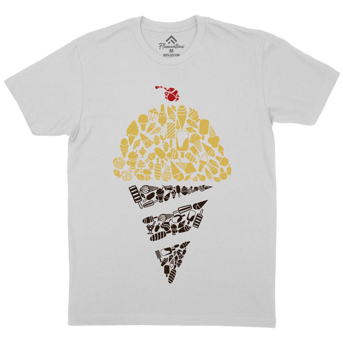 Ice Cream Mens Crew Neck T-Shirt Food B053