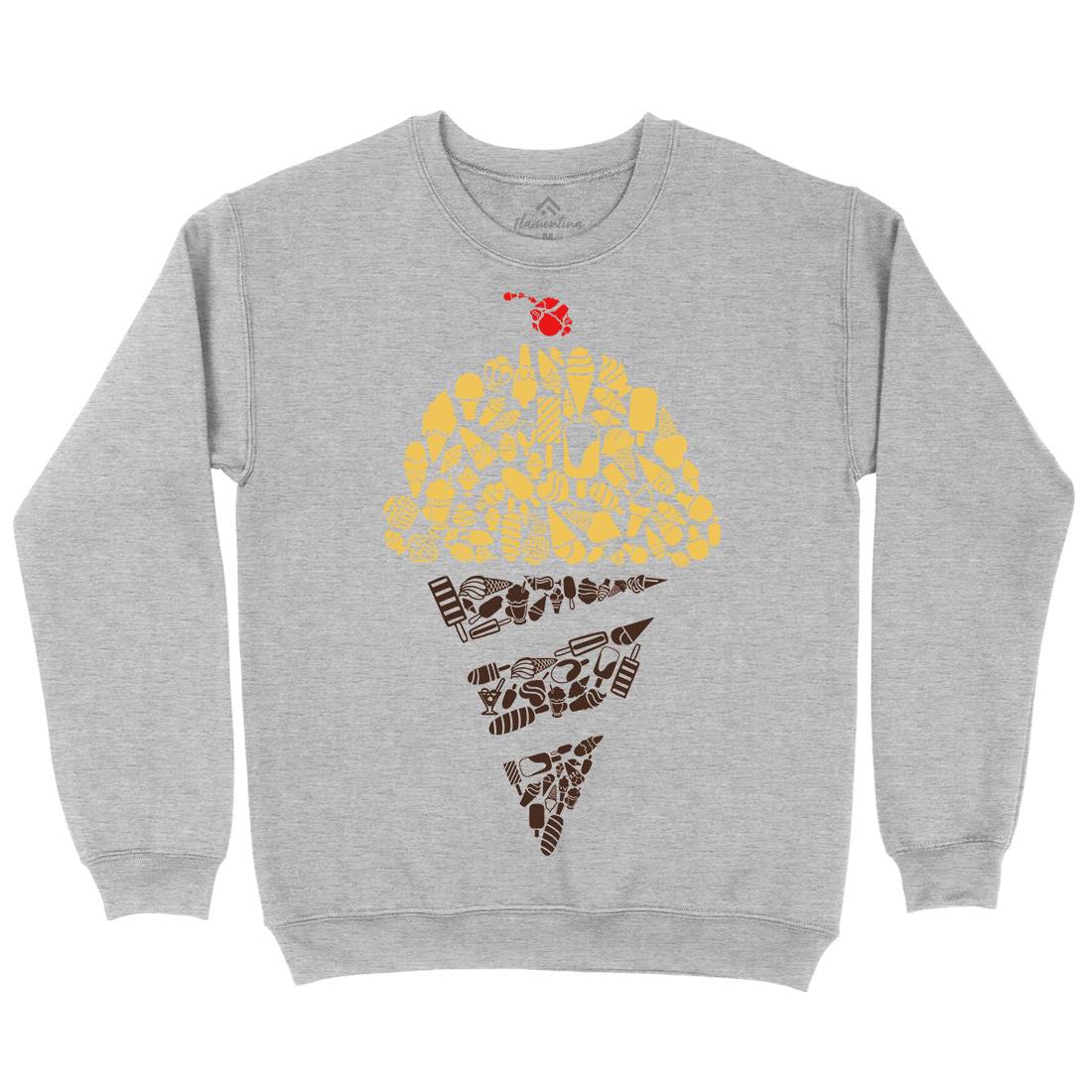 Ice Cream Mens Crew Neck Sweatshirt Food B053