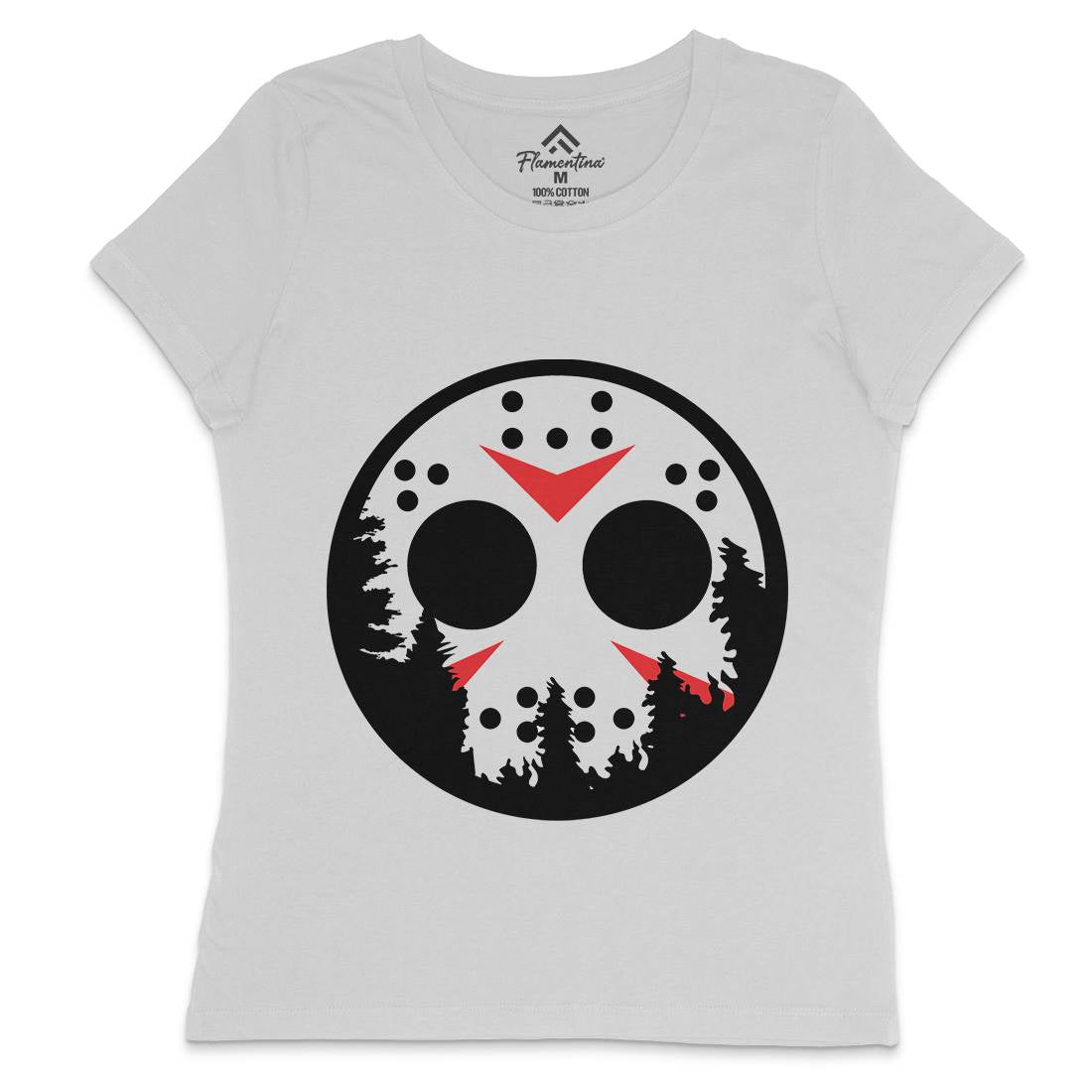 Moon Womens Crew Neck T-Shirt Horror B054