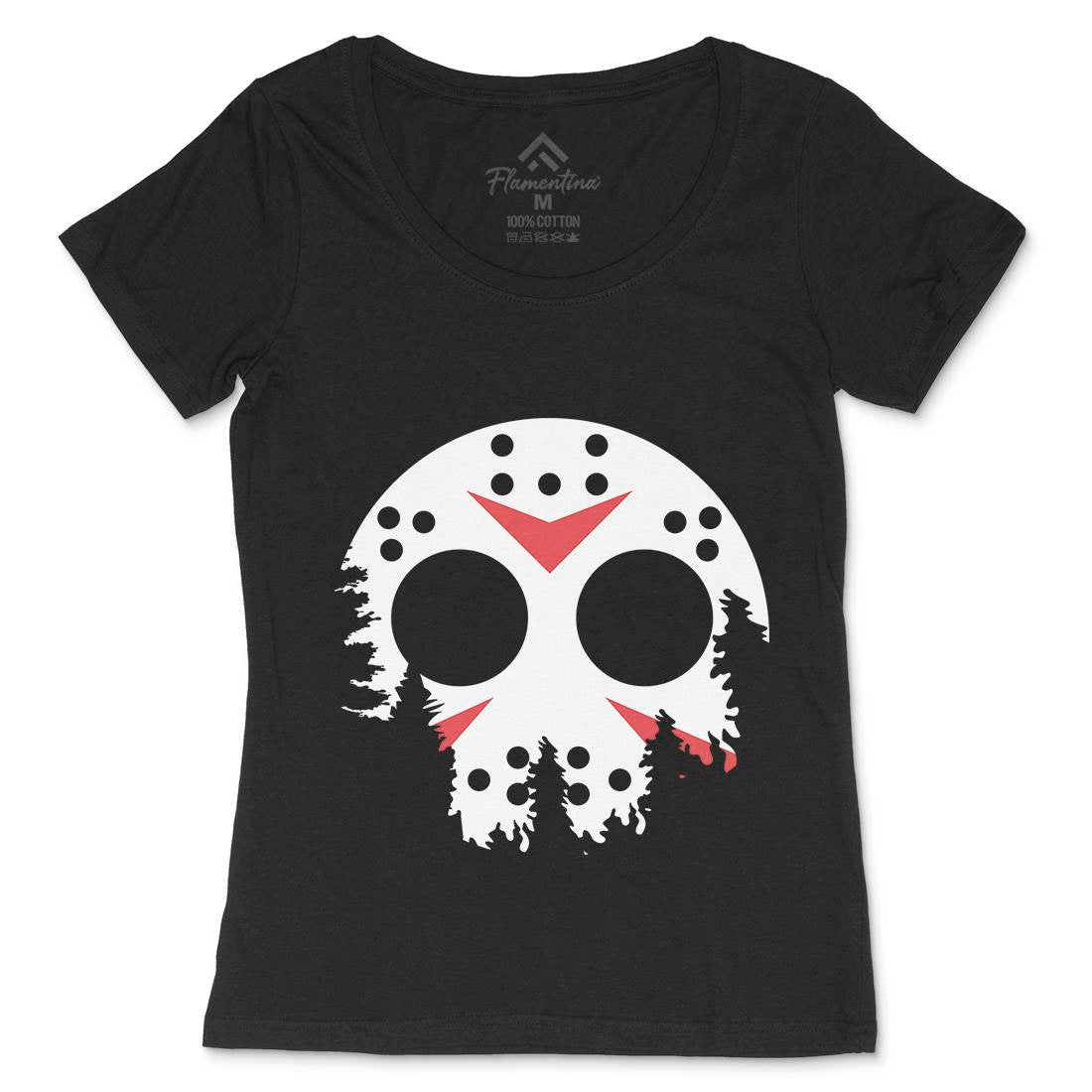 Moon Womens Scoop Neck T-Shirt Horror B054