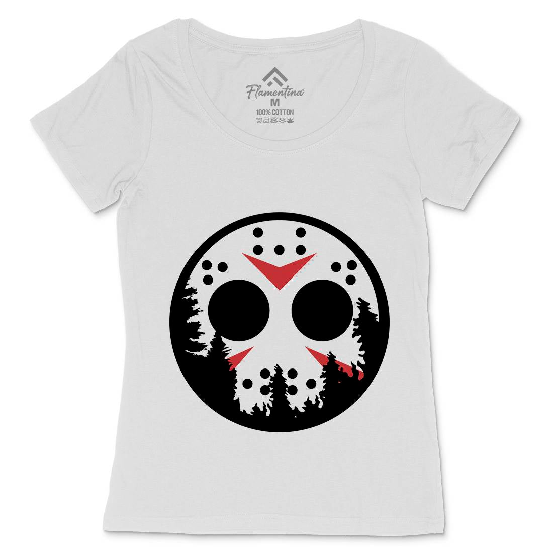 Moon Womens Scoop Neck T-Shirt Horror B054