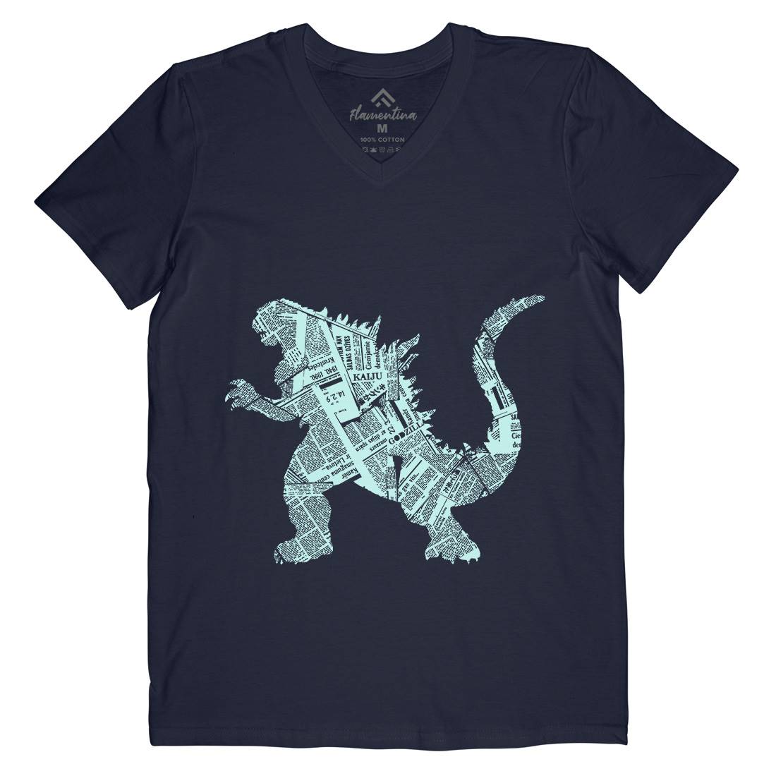 Monster Mens V-Neck T-Shirt Horror B055