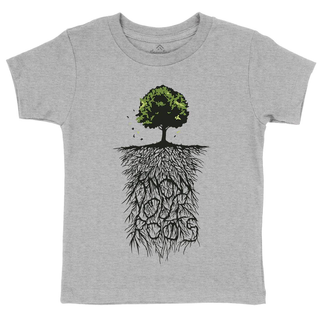 Know Your Roots Kids Organic Crew Neck T-Shirt Nature B057
