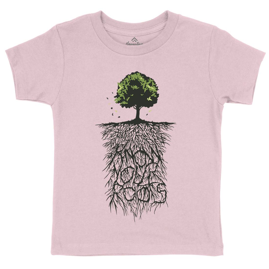 Know Your Roots Kids Organic Crew Neck T-Shirt Nature B057