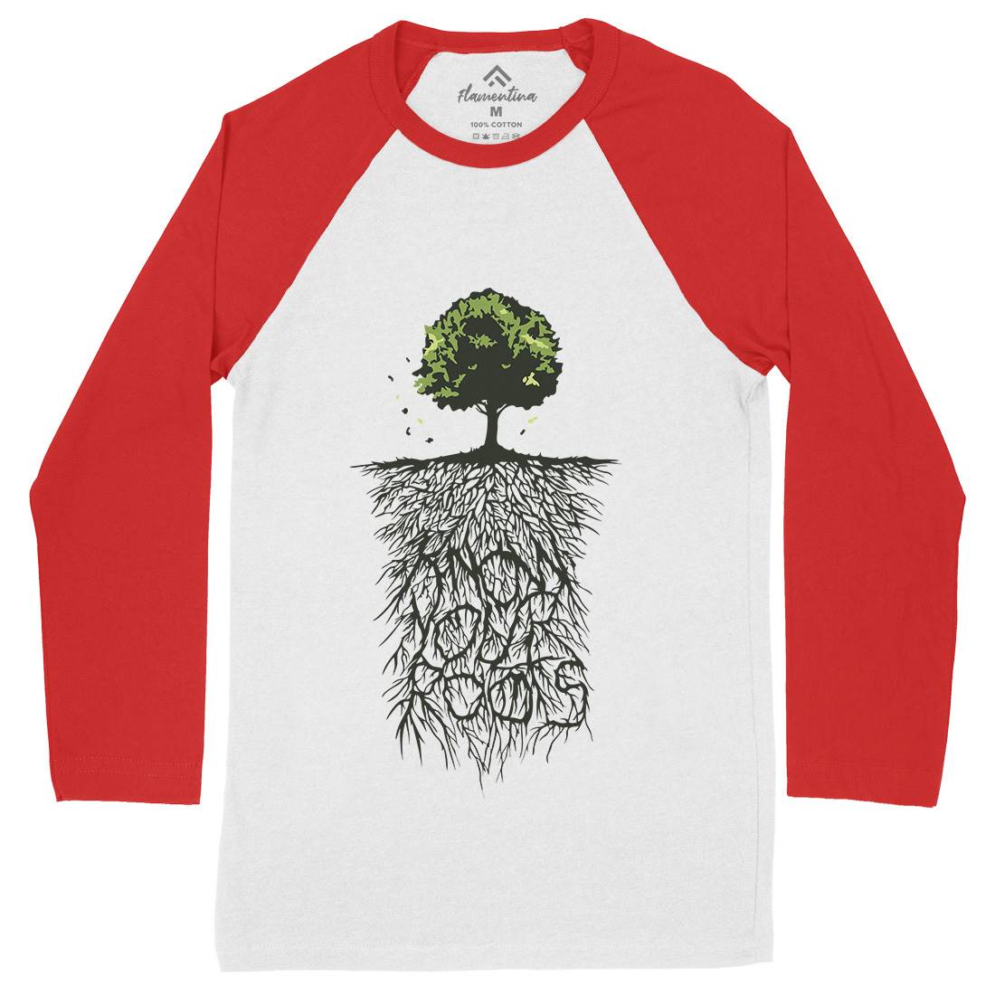 Know Your Roots Mens Long Sleeve Baseball T-Shirt Nature B057
