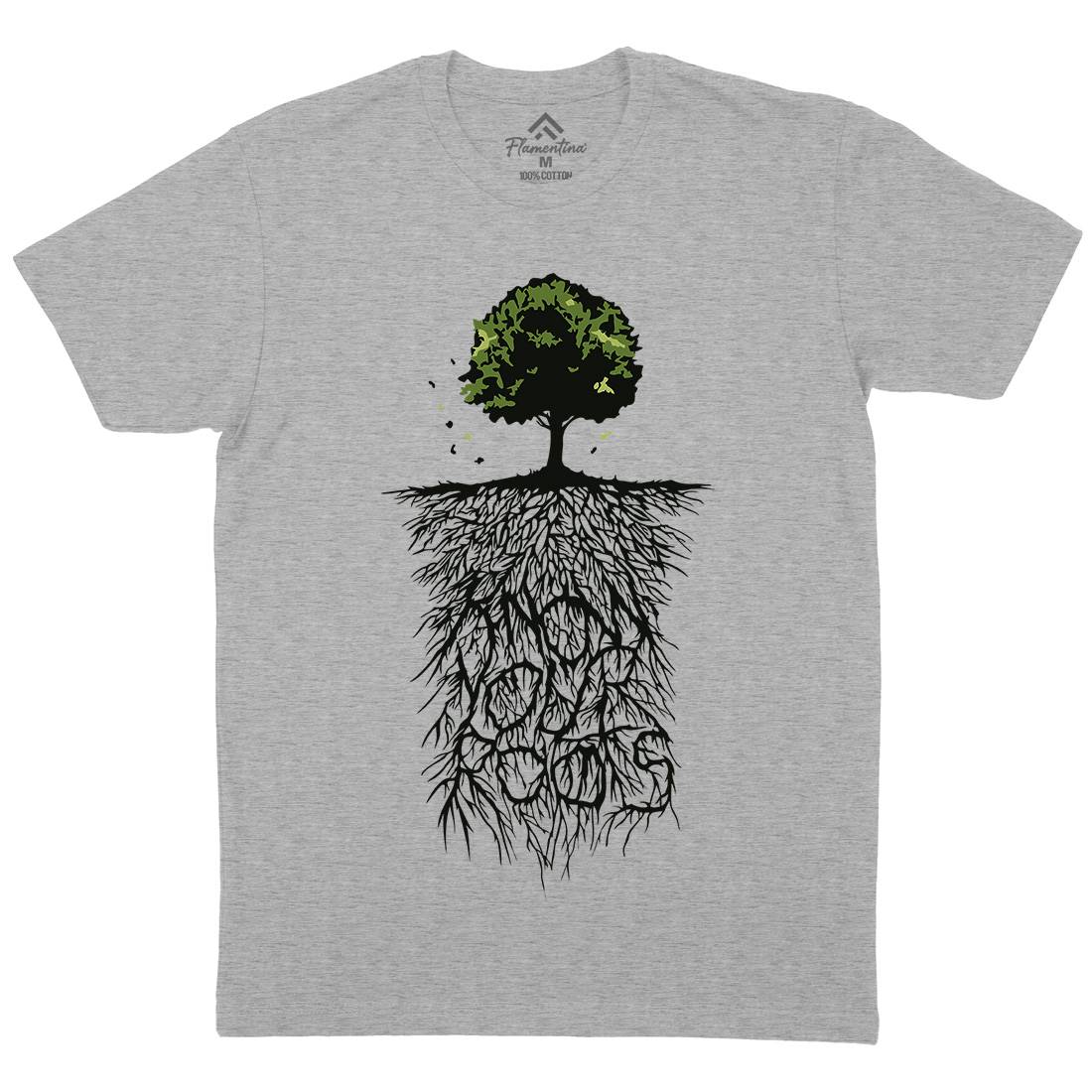 Know Your Roots Mens Crew Neck T-Shirt Nature B057