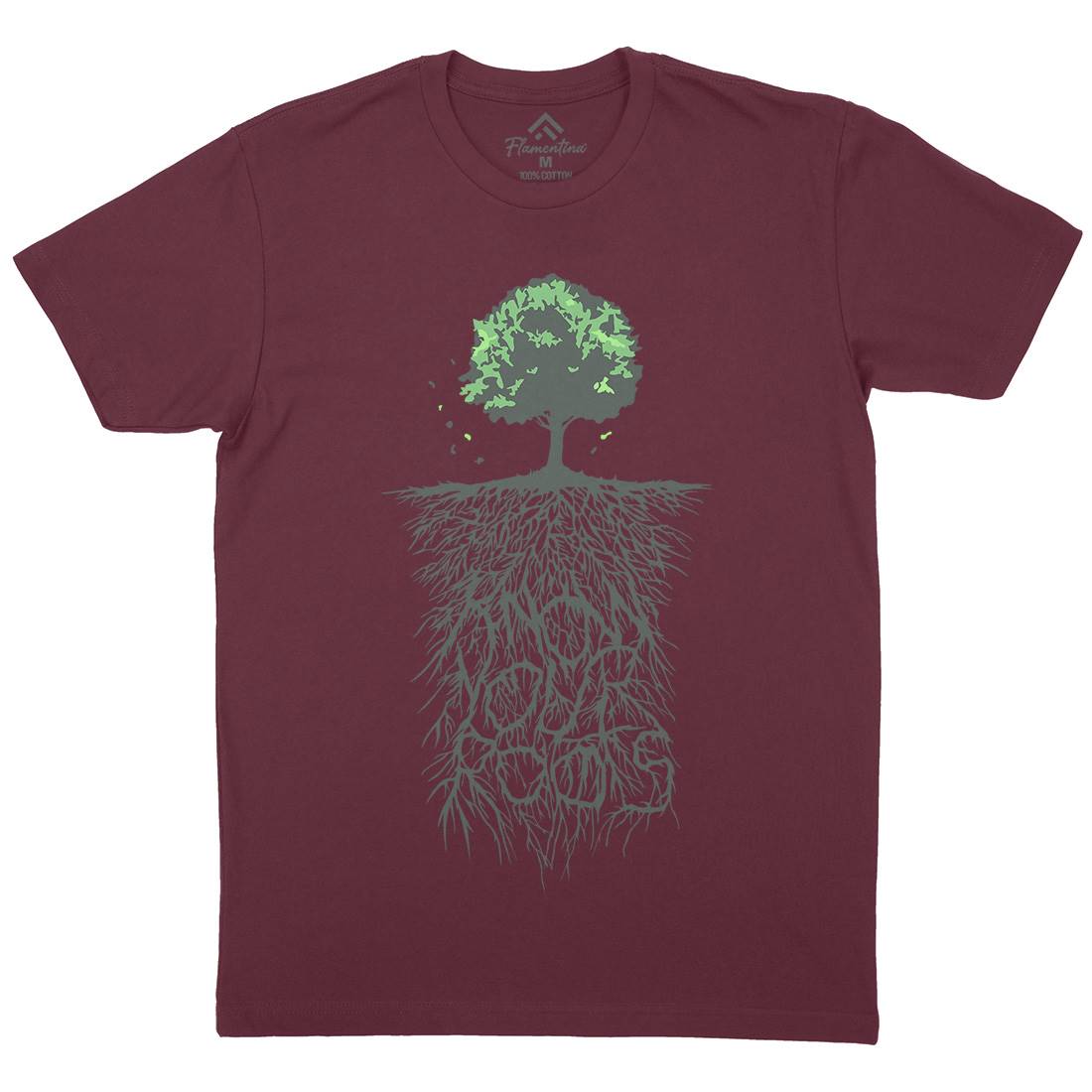 Know Your Roots Mens Organic Crew Neck T-Shirt Nature B057