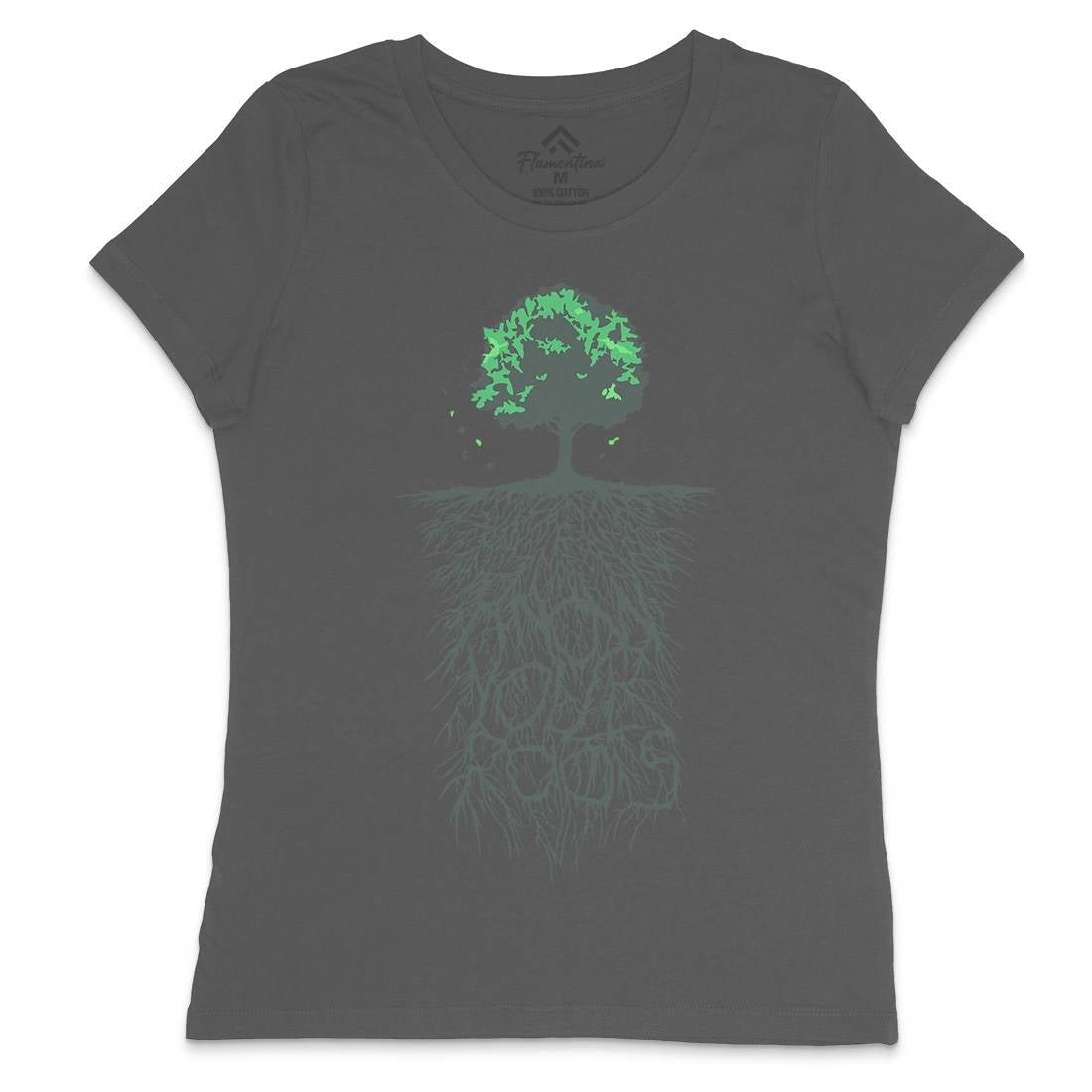 Know Your Roots Womens Crew Neck T-Shirt Nature B057