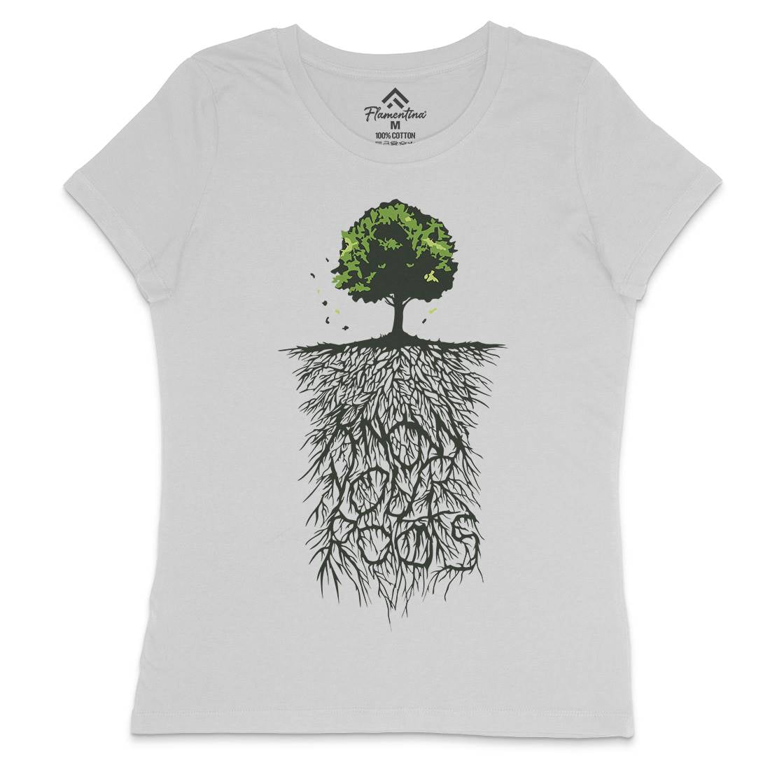 Know Your Roots Womens Crew Neck T-Shirt Nature B057