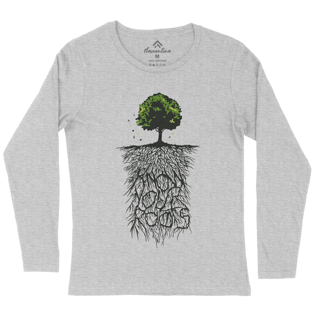 Know Your Roots Womens Long Sleeve T-Shirt Nature B057