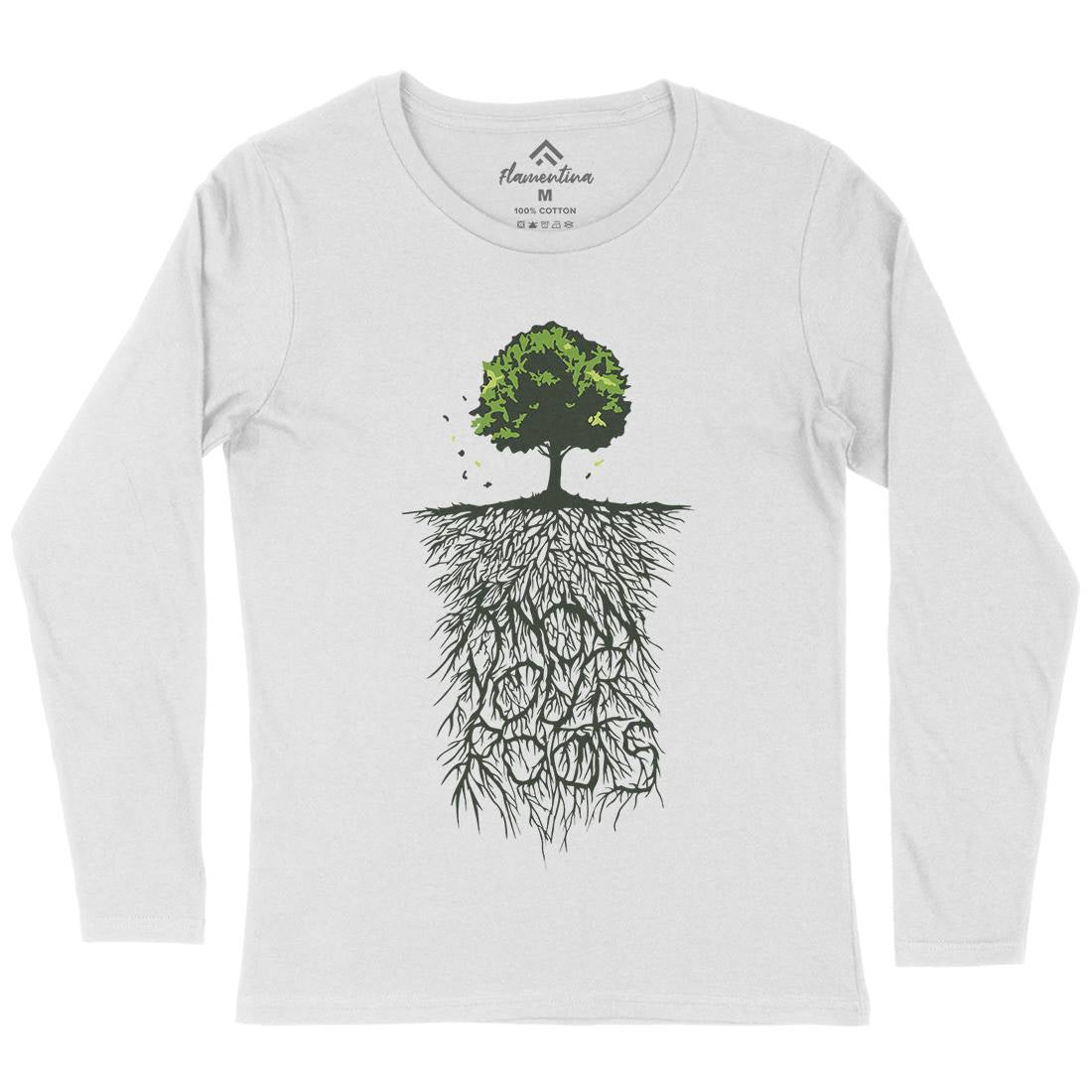 Know Your Roots Womens Long Sleeve T-Shirt Nature B057