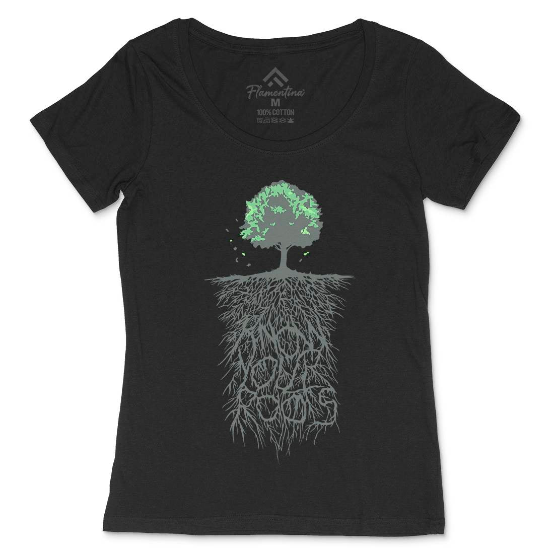 Know Your Roots Womens Scoop Neck T-Shirt Nature B057