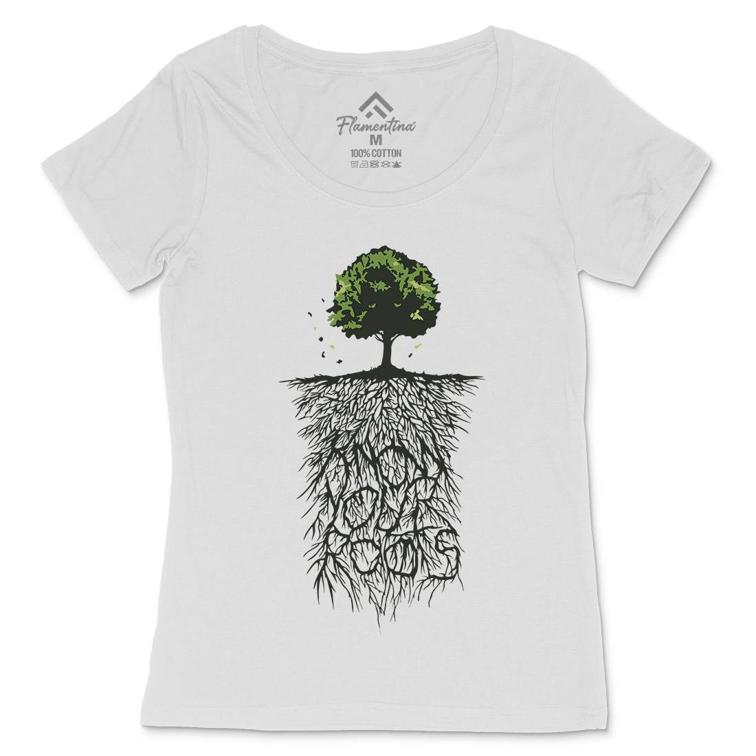 Know Your Roots Womens Scoop Neck T-Shirt Nature B057