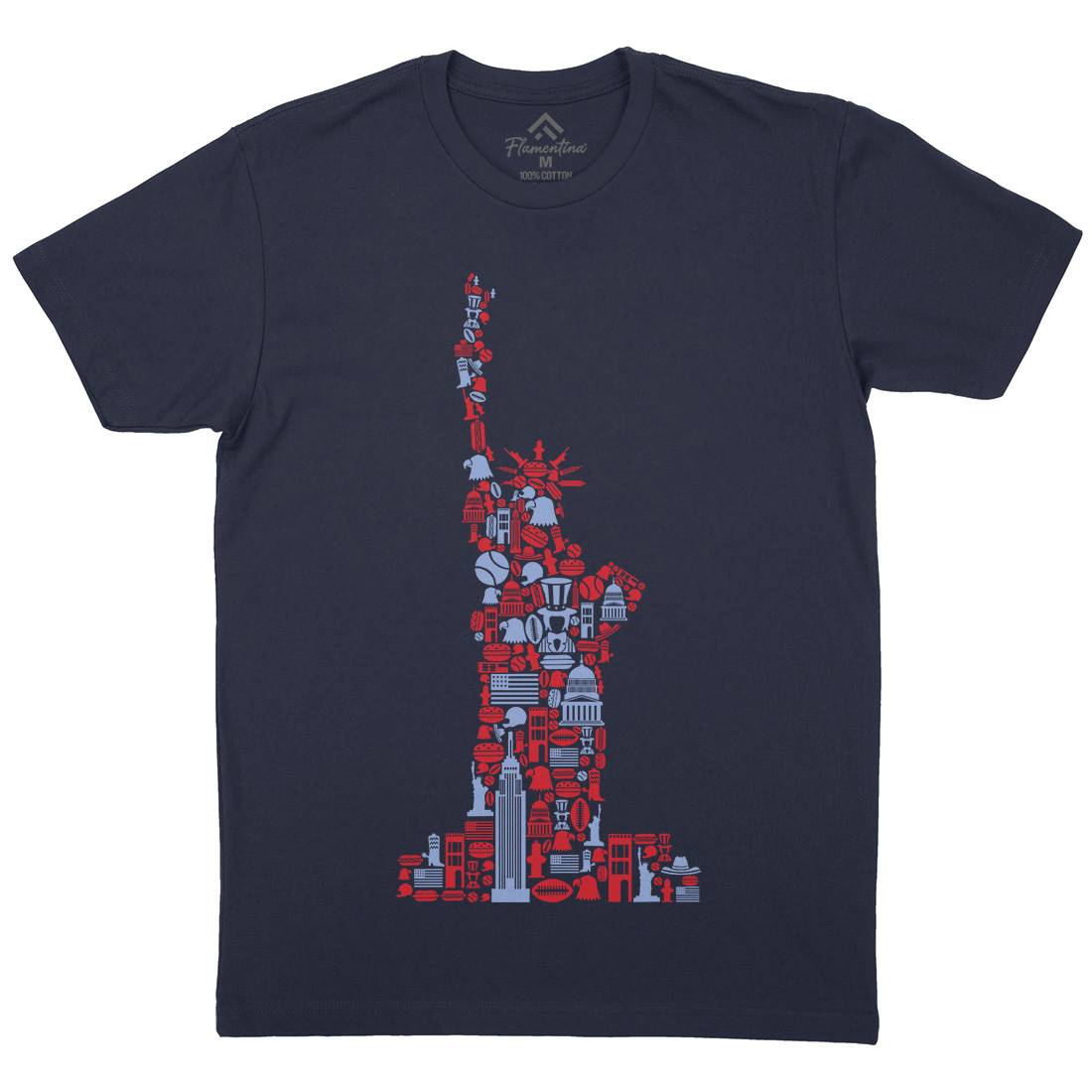Liberty Mens Crew Neck T-Shirt American B058