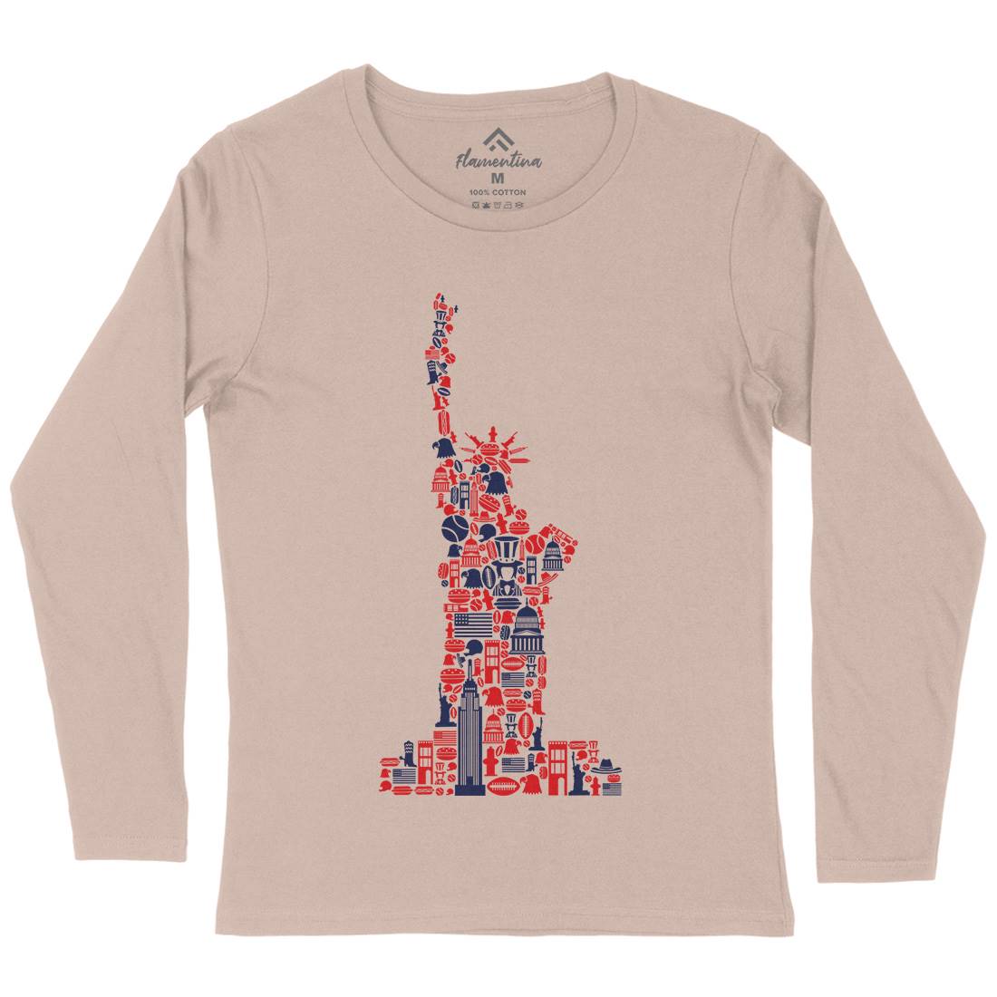 Liberty Womens Long Sleeve T-Shirt American B058