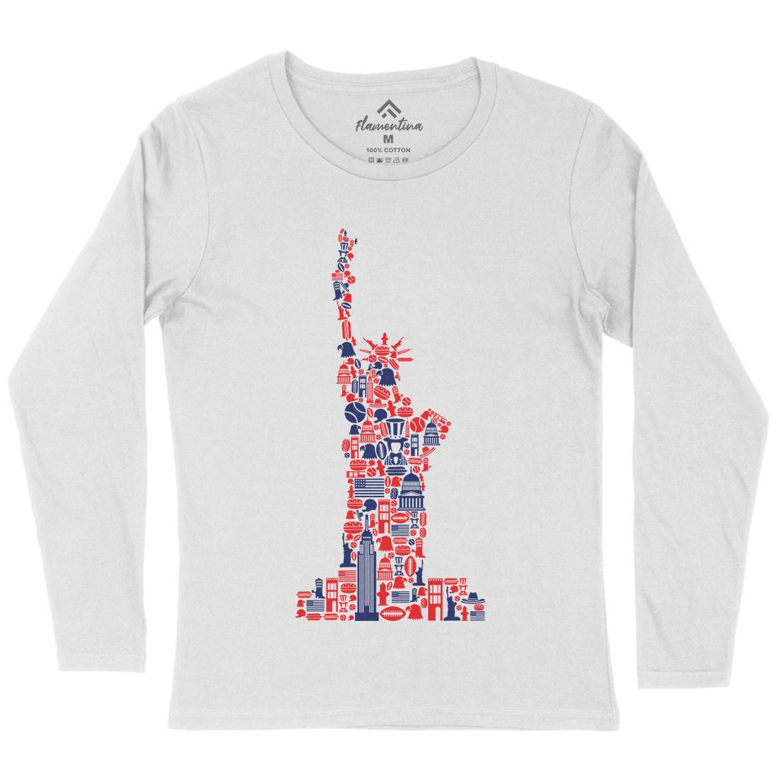 Liberty Womens Long Sleeve T-Shirt American B058