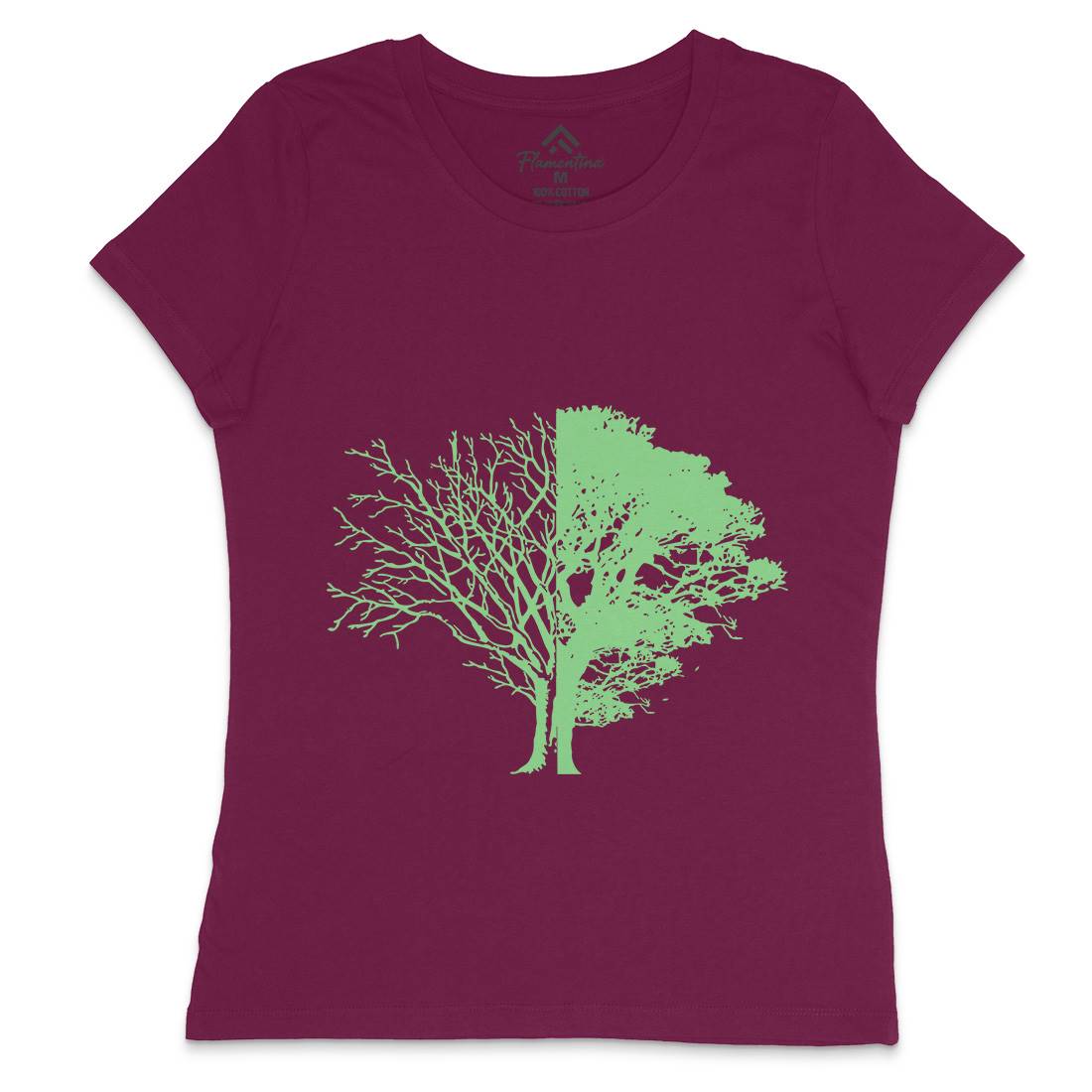 Life And Death Womens Crew Neck T-Shirt Nature B059