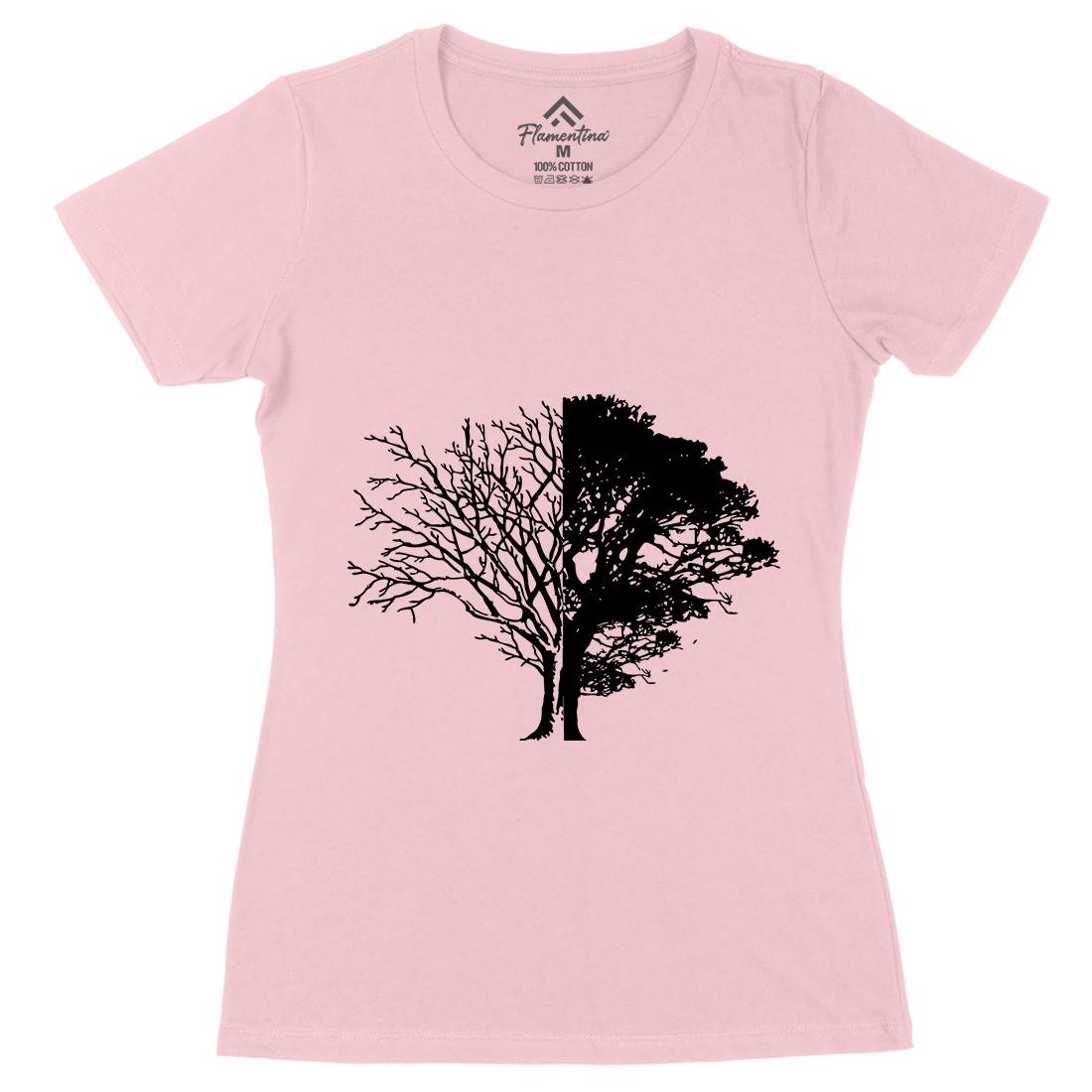 Life And Death Womens Organic Crew Neck T-Shirt Nature B059