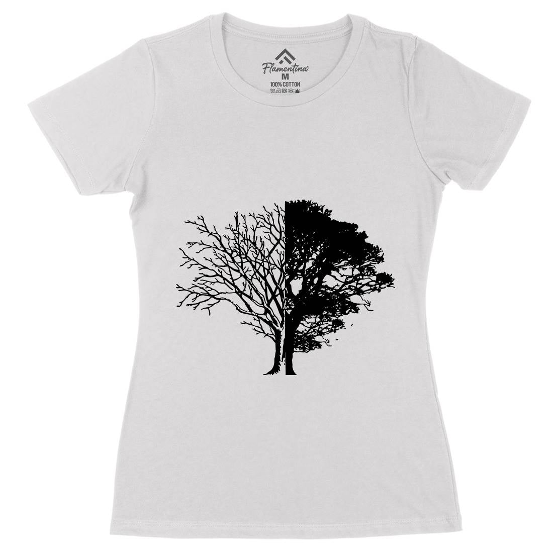 Life And Death Womens Organic Crew Neck T-Shirt Nature B059