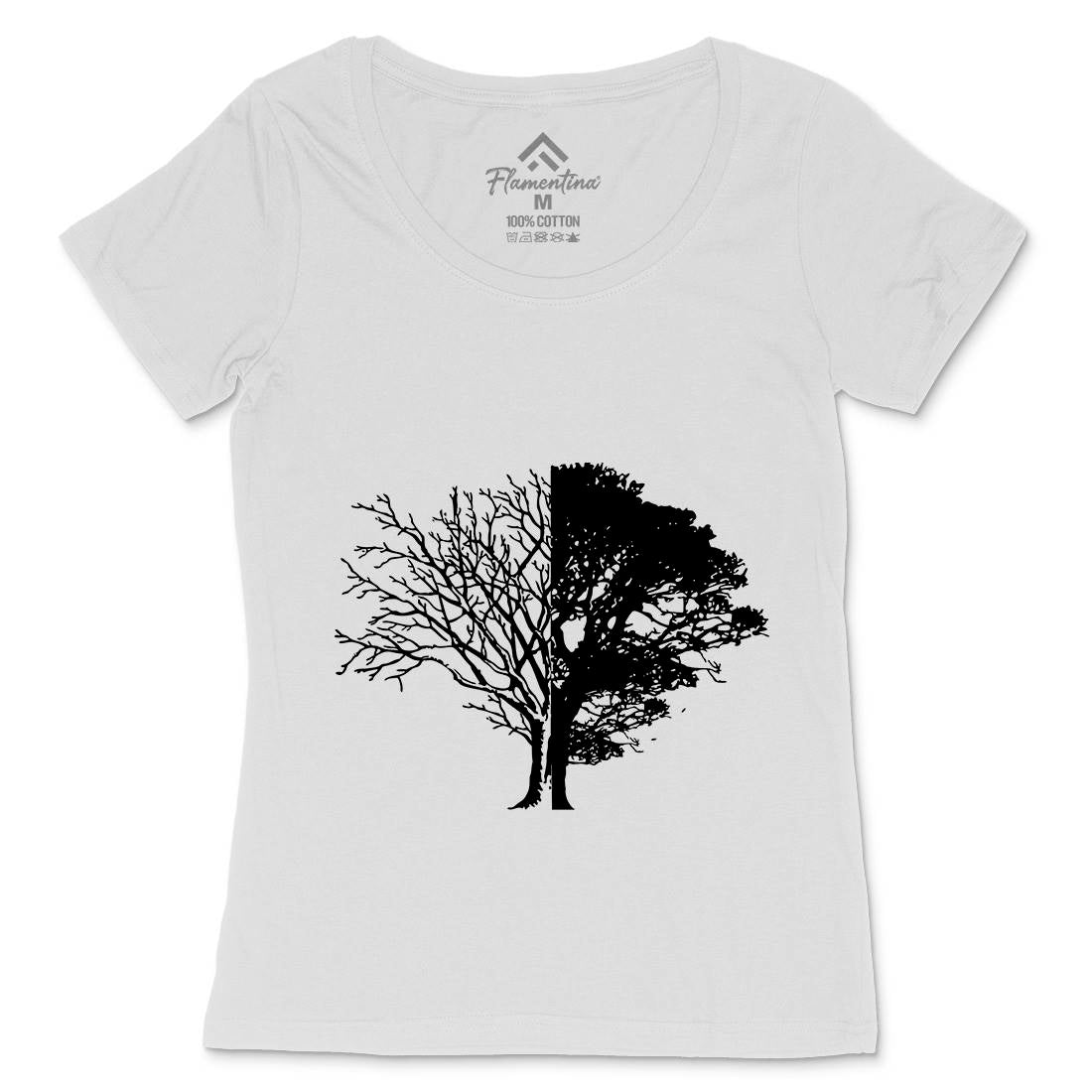 Life And Death Womens Scoop Neck T-Shirt Nature B059