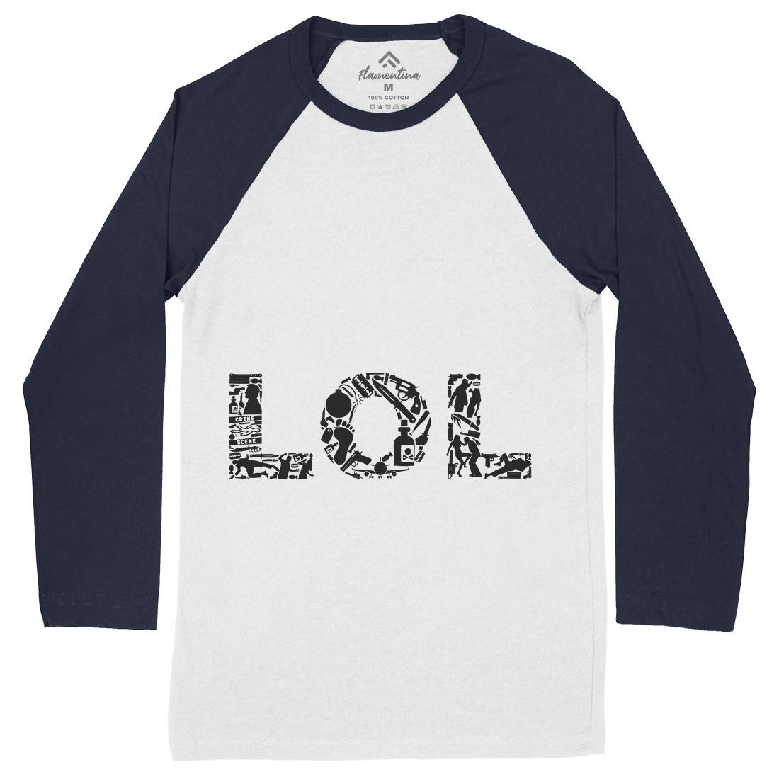 Lol Mens Long Sleeve Baseball T-Shirt Retro B060