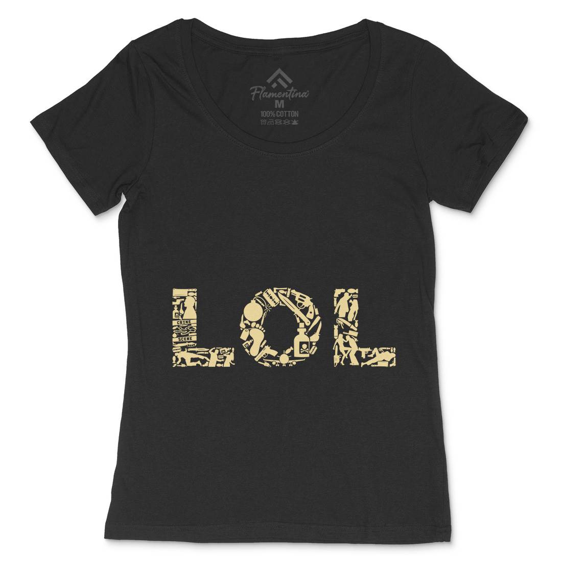 Lol Womens Scoop Neck T-Shirt Retro B060