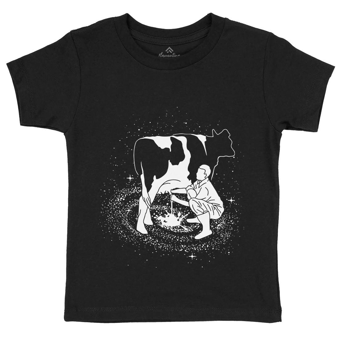 Milky Way Kids Crew Neck T-Shirt Space B061