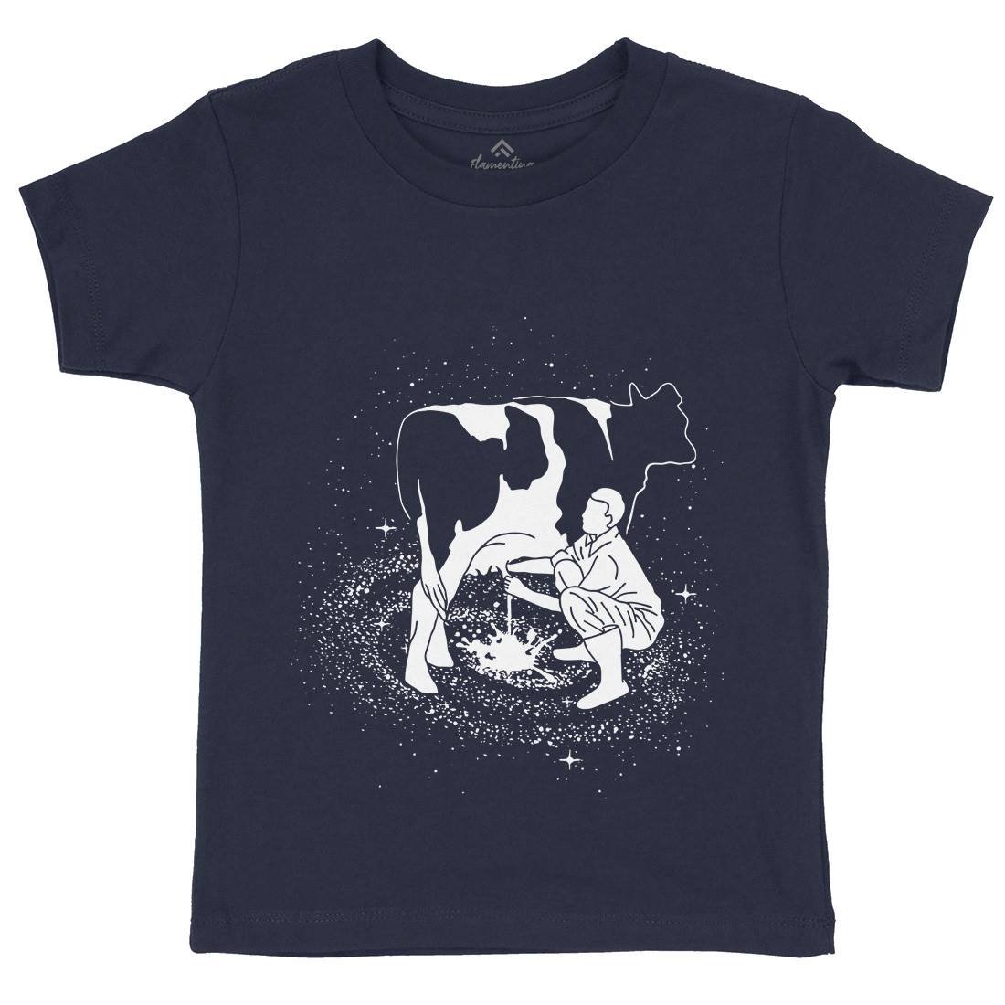 Milky Way Kids Organic Crew Neck T-Shirt Space B061