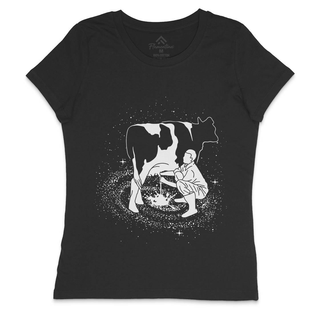 Milky Way Womens Crew Neck T-Shirt Space B061