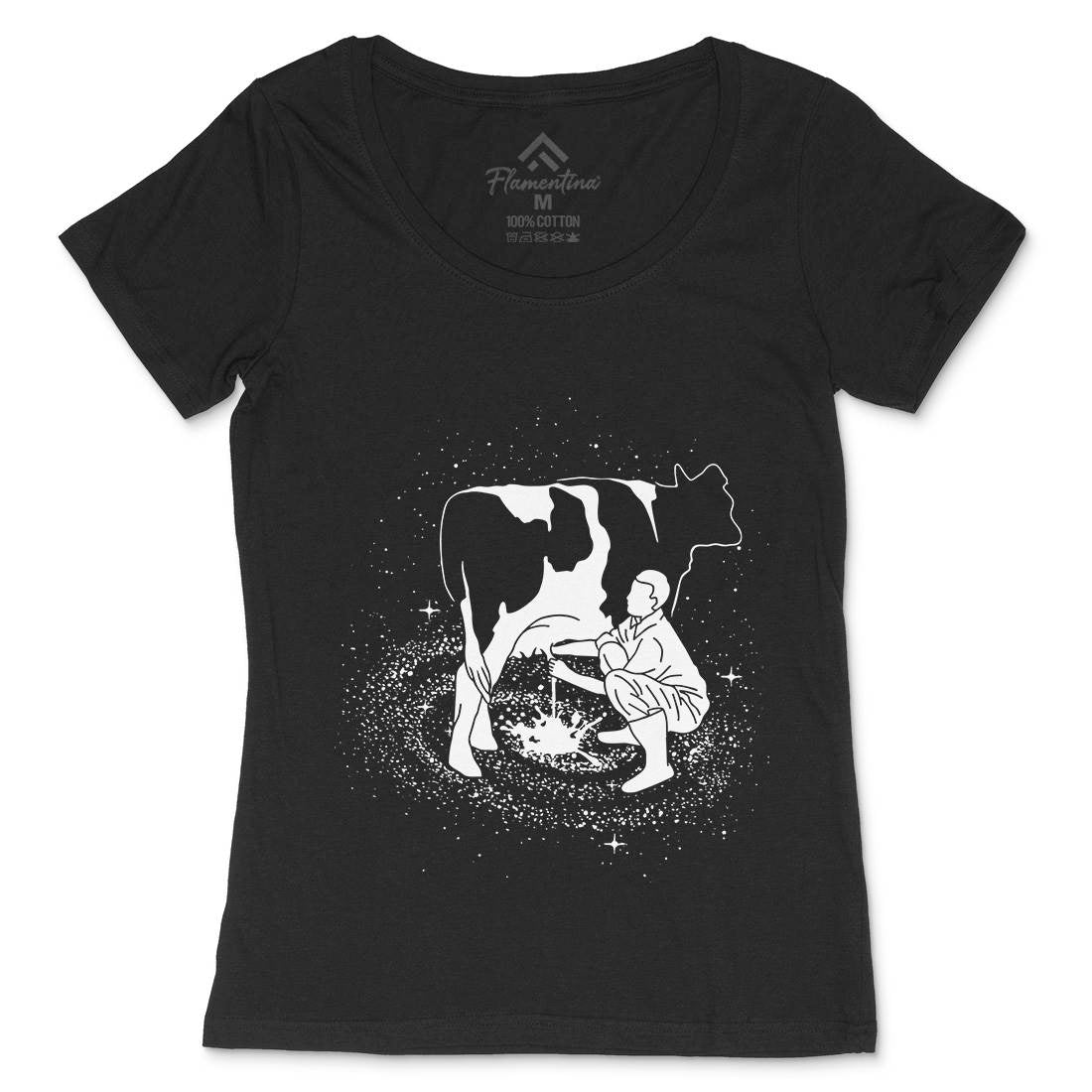 Milky Way Womens Scoop Neck T-Shirt Space B061