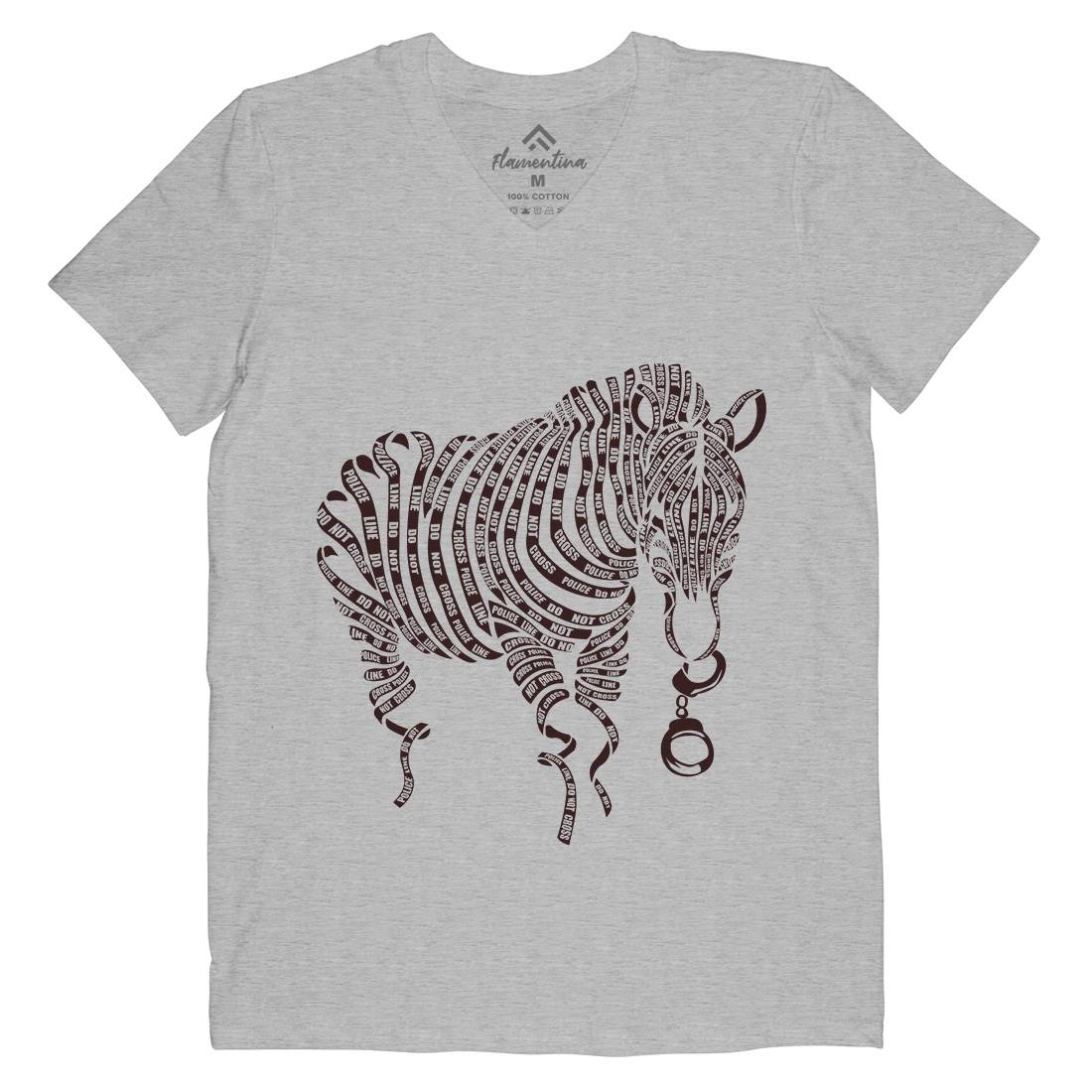 Nature Of Crime Mens Organic V-Neck T-Shirt Animals B062