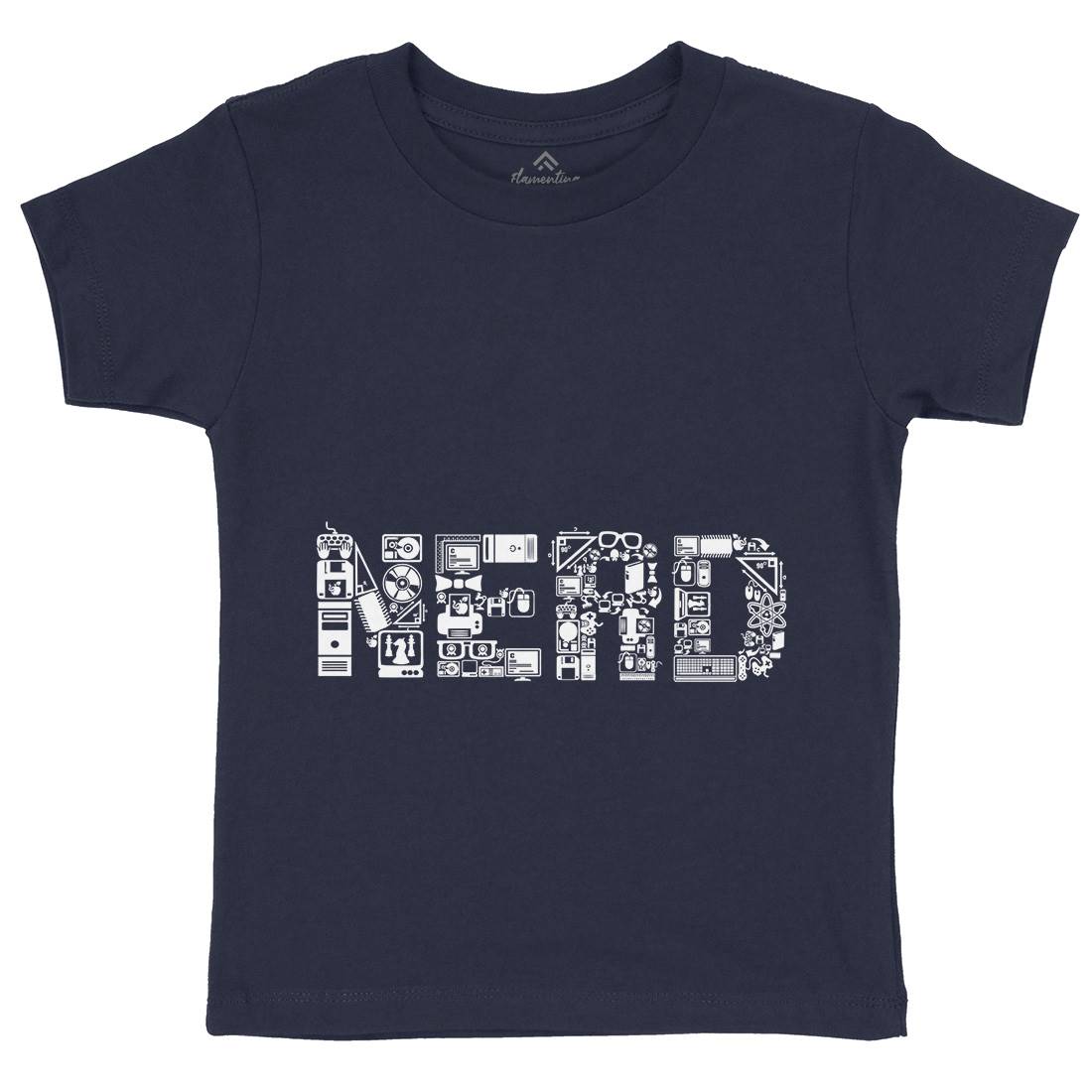 Nerd Kids Organic Crew Neck T-Shirt Geek B063