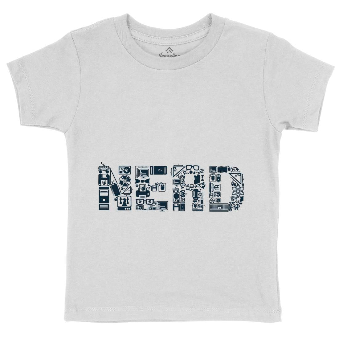 Nerd Kids Organic Crew Neck T-Shirt Geek B063