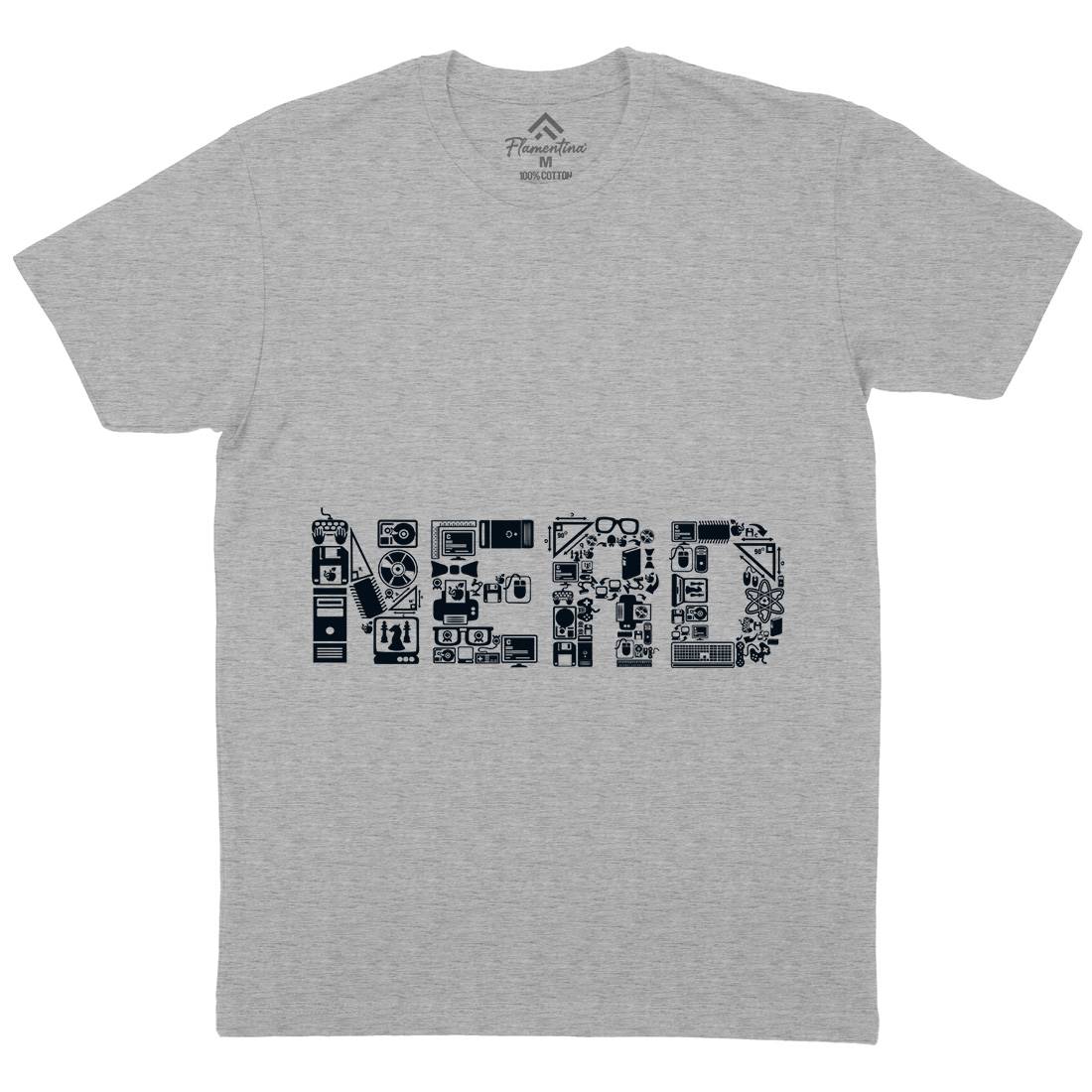 Nerd Mens Crew Neck T-Shirt Geek B063