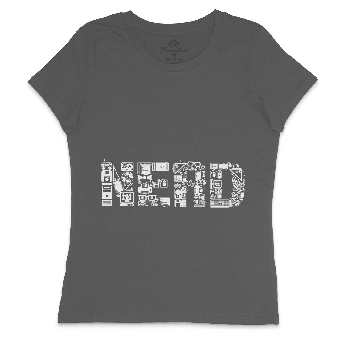 Nerd Womens Crew Neck T-Shirt Geek B063