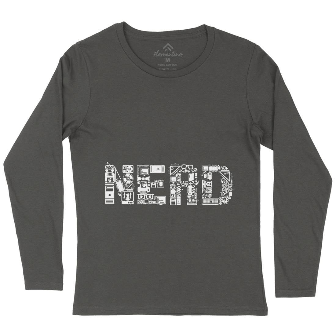 Nerd Womens Long Sleeve T-Shirt Geek B063