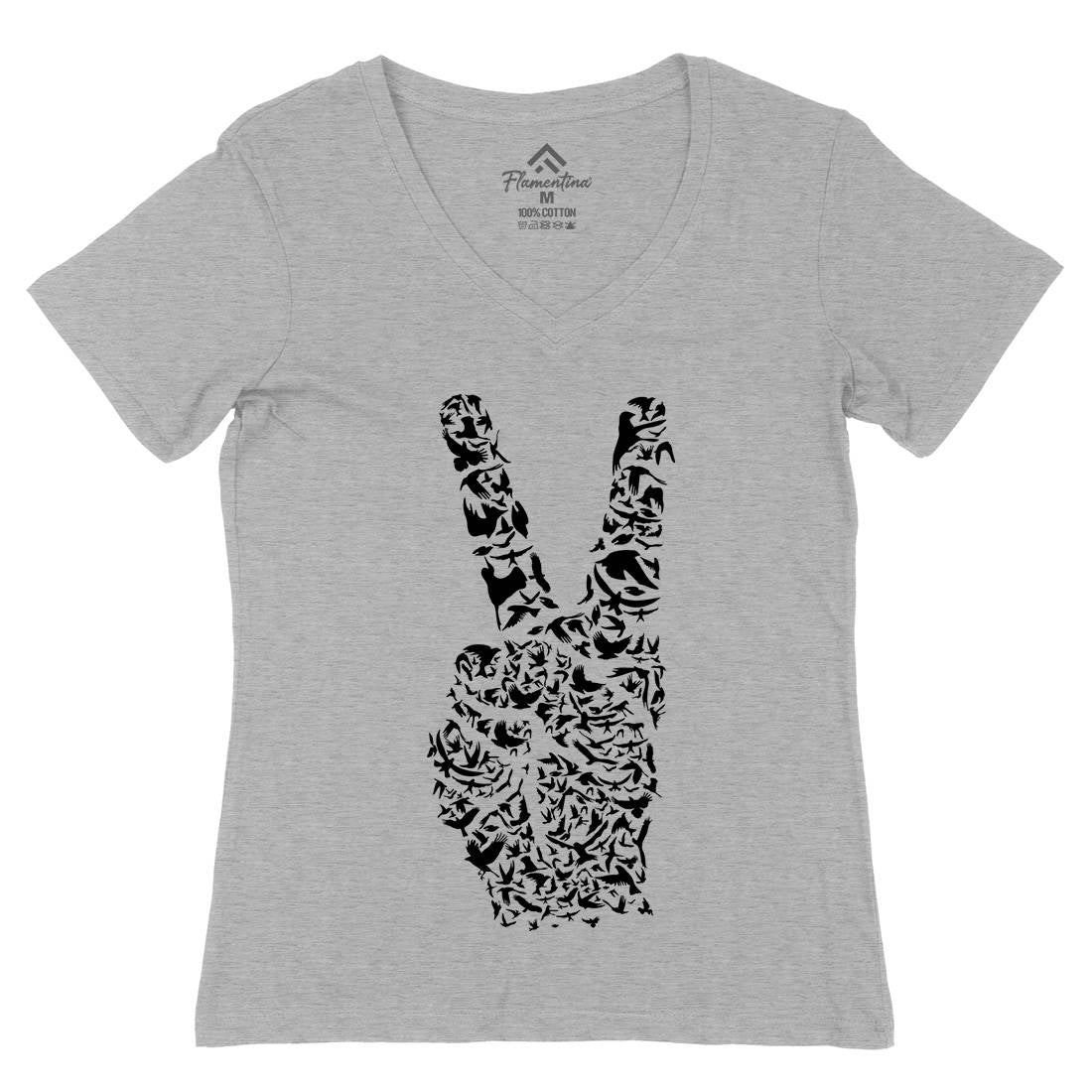 Sign Womens Organic V-Neck T-Shirt Religion B064