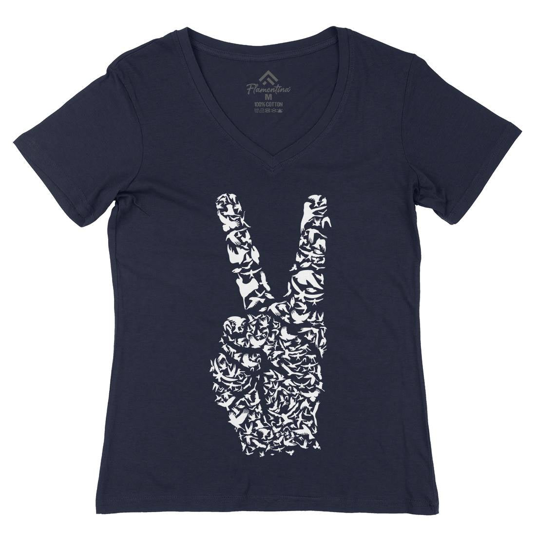 Sign Womens Organic V-Neck T-Shirt Religion B064