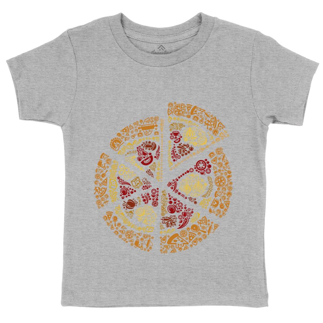 Pizza Kids Organic Crew Neck T-Shirt Food B065