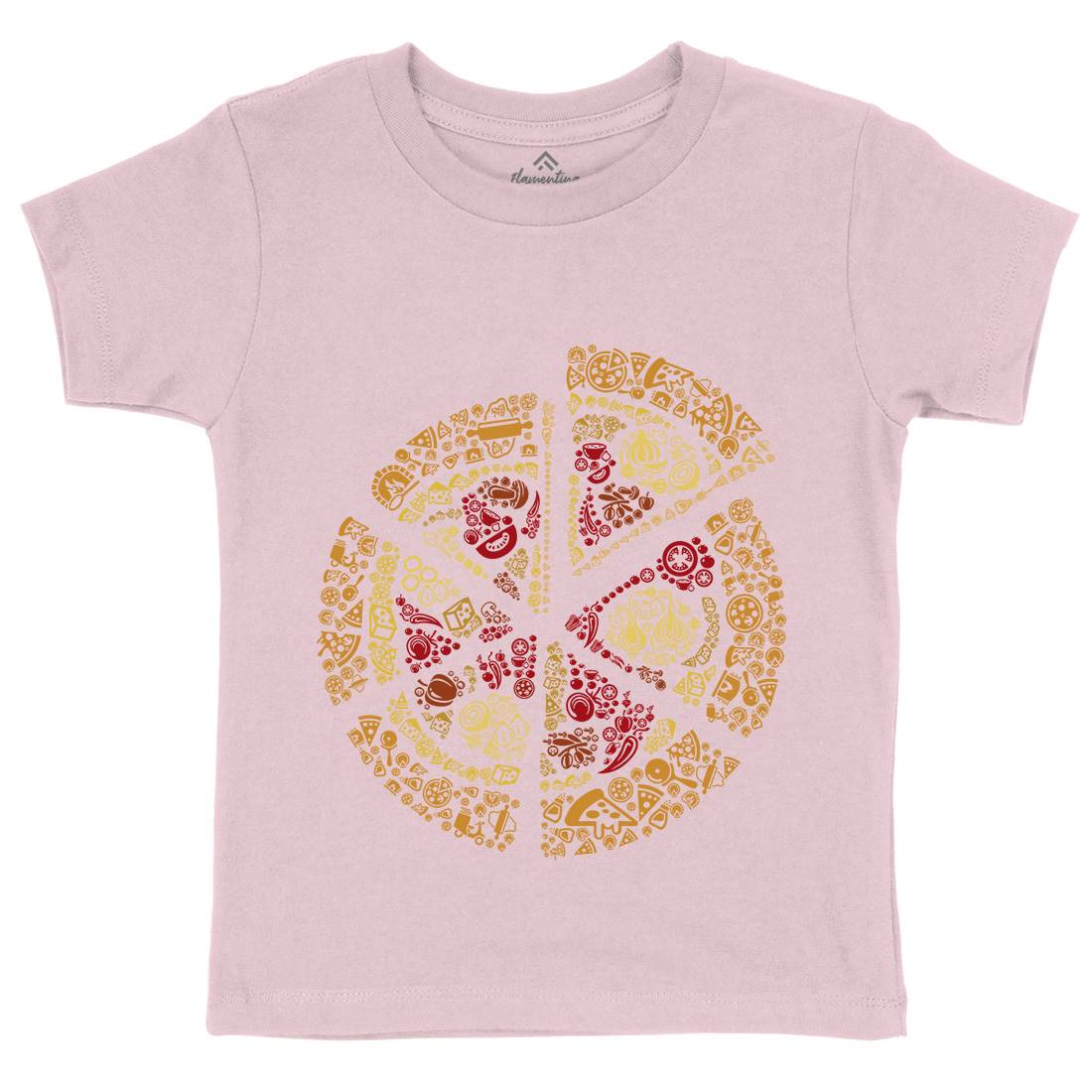 Pizza Kids Organic Crew Neck T-Shirt Food B065
