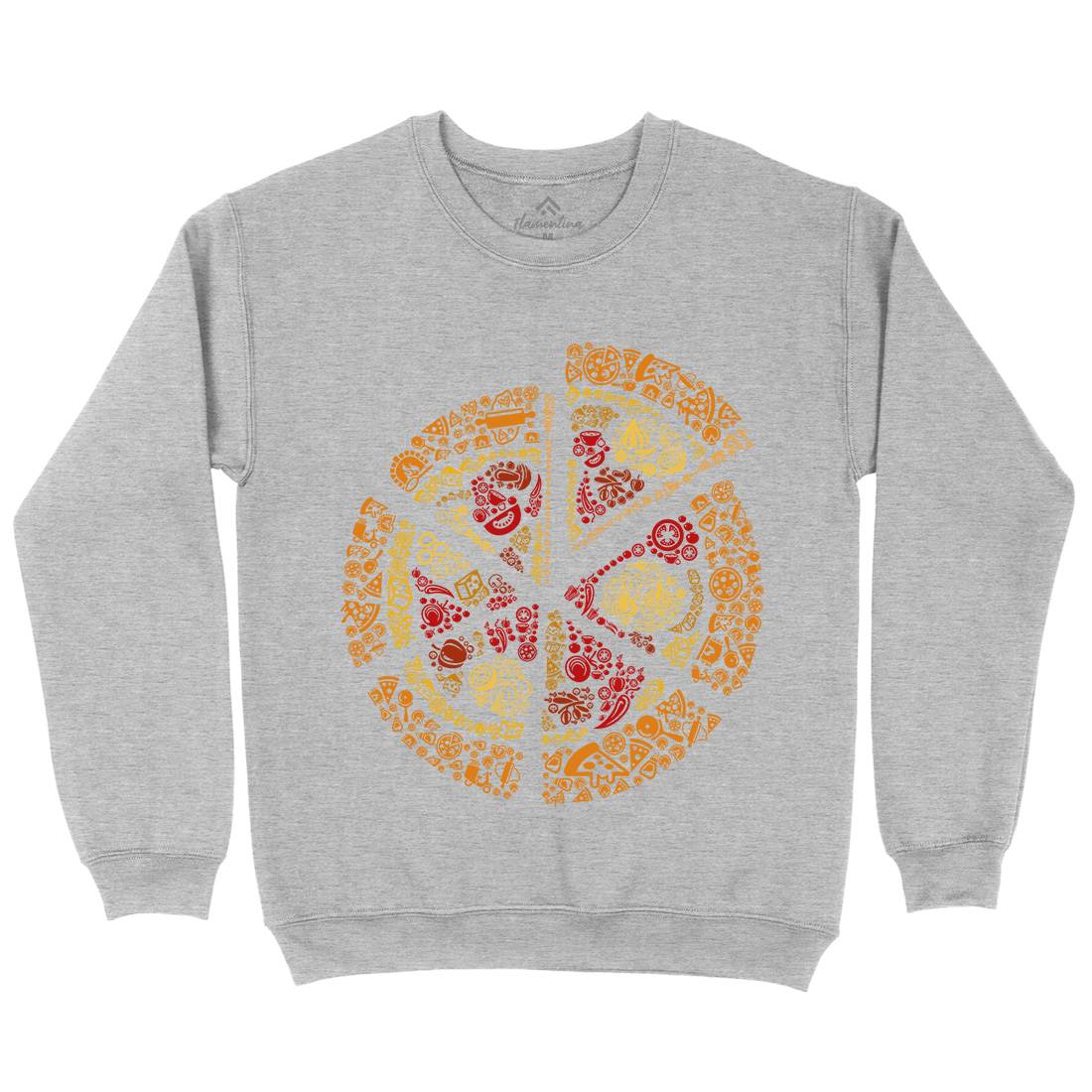 Pizza Mens Crew Neck Sweatshirt Food B065