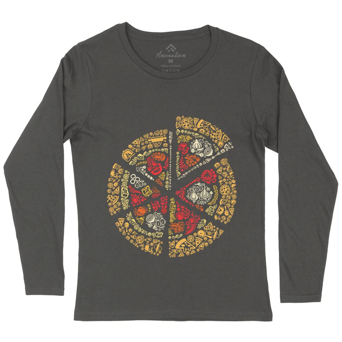 Pizza Womens Long Sleeve T-Shirt Food B065