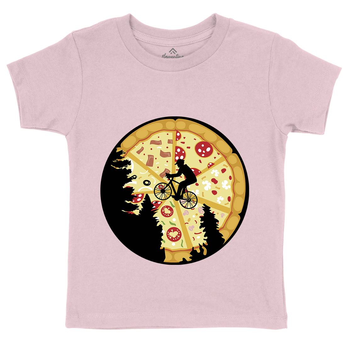 Pizza Moon Kids Organic Crew Neck T-Shirt Food B066