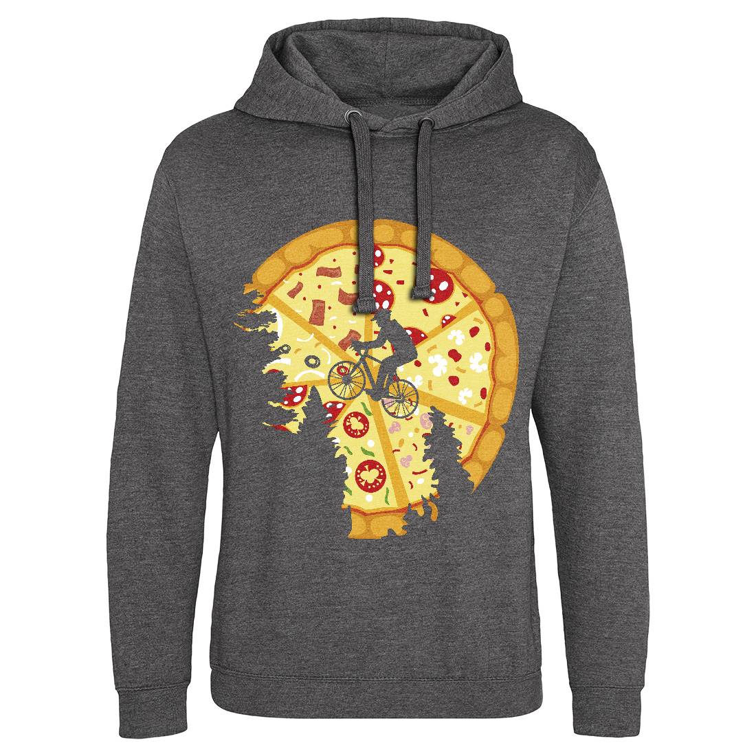 Pizza Moon Mens Hoodie Without Pocket Food B066